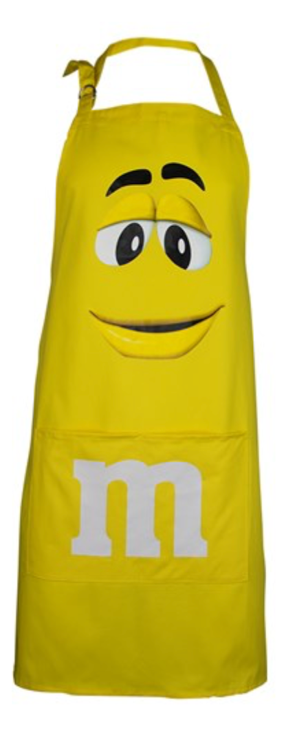 M&M's World Yellow Character Apron and Chef Hat Set for Adult  New with Tag