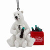 Authentic Coca Cola Coke Polar Bear Cub Cooler Christmas Ornament New with Tags