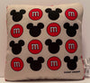 Disney Springs M&M's World Red and Black Mickey Icons Pillow New with Tag