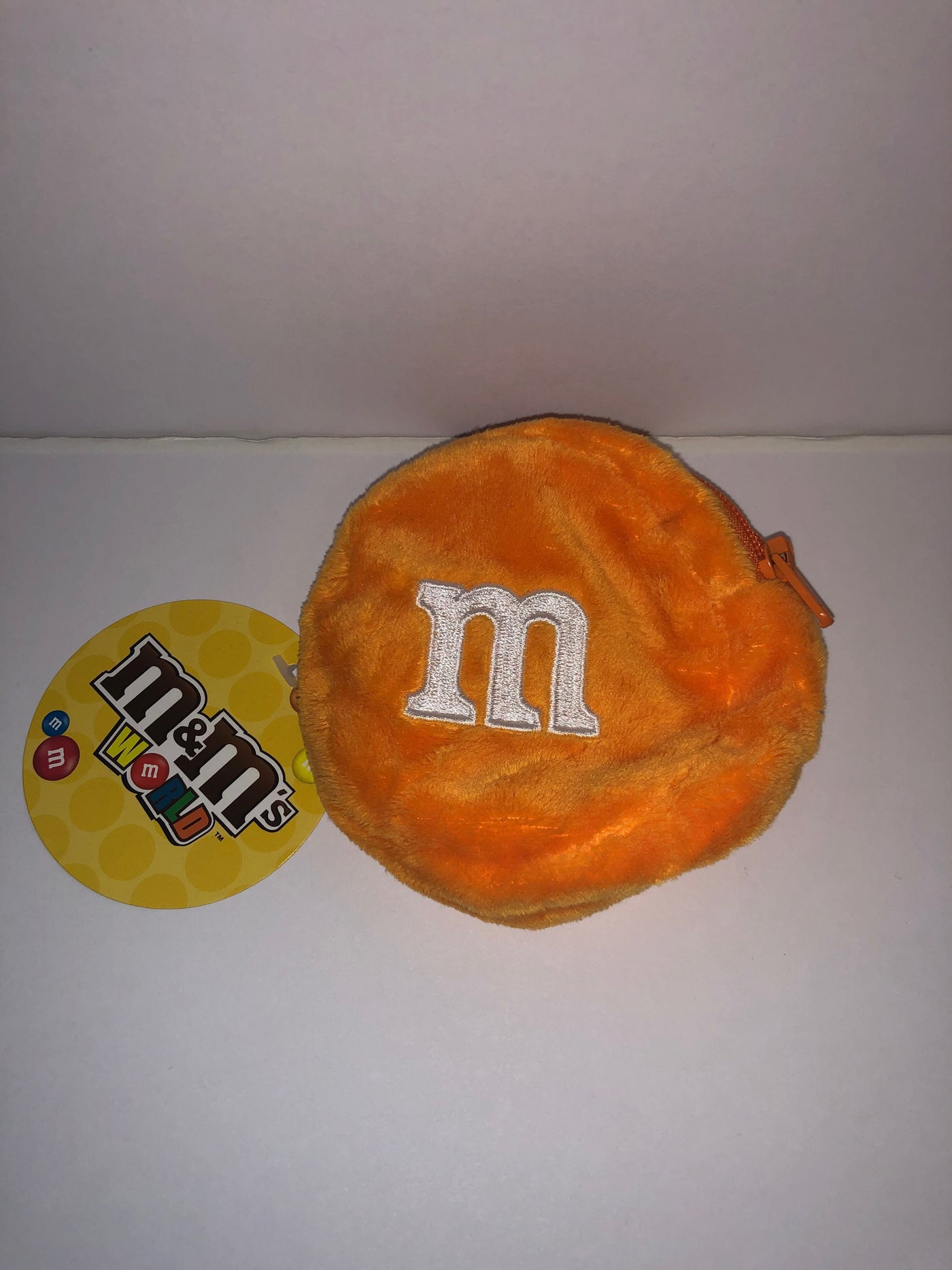 M&M's World Orange Character Coin Purse Plush New with Tags