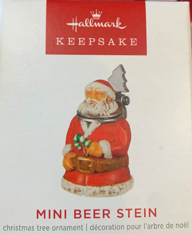 Hallmark 2022 Mini Beer Stein Christmas Ornament New With Box