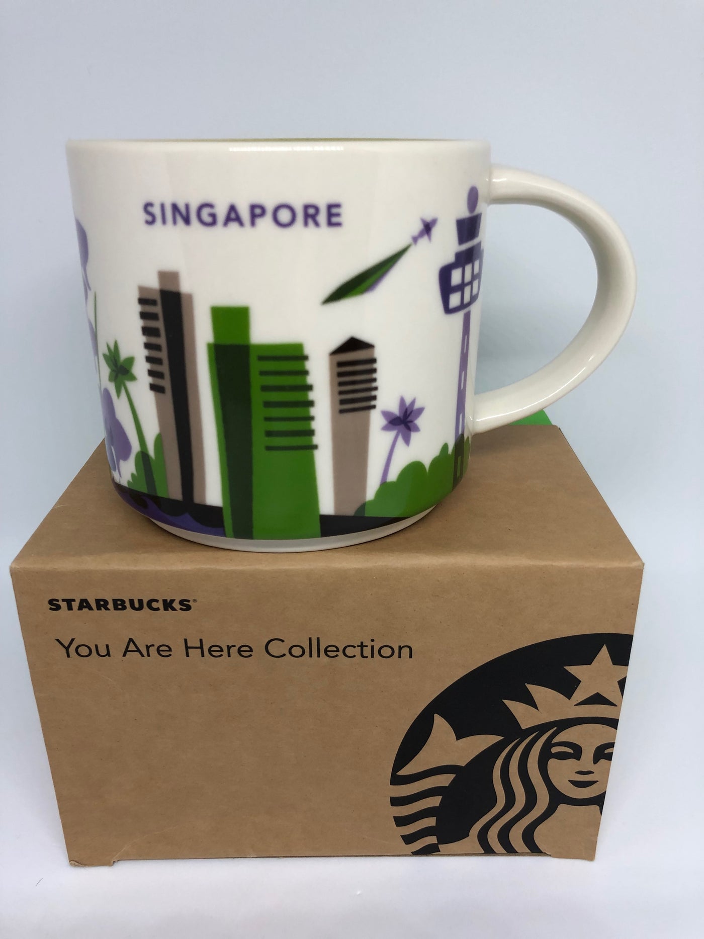 Starbucks You Are Here Collection Singapore Purple Version Coffee Mug New w Box