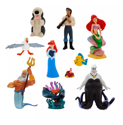 Disney The Little Mermaid Deluxe 9pcs Figure Toy Play Set New with Box