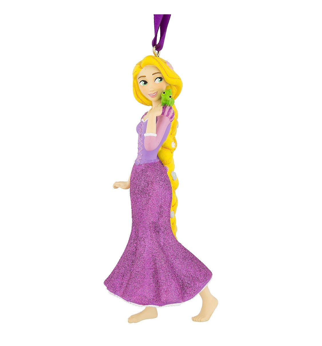 Disney Parks Rapunzel with Pascal 3D Glitter Christmas Ornament New with Tags