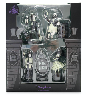 Disney Parks The Haunted Mansion Glow-in-the-Dark Ornament Set New with Box