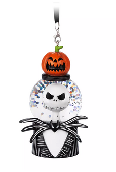 Disney Parks Nightmare Before Christmas Jack Pumpkin Snowglobe Ornament New