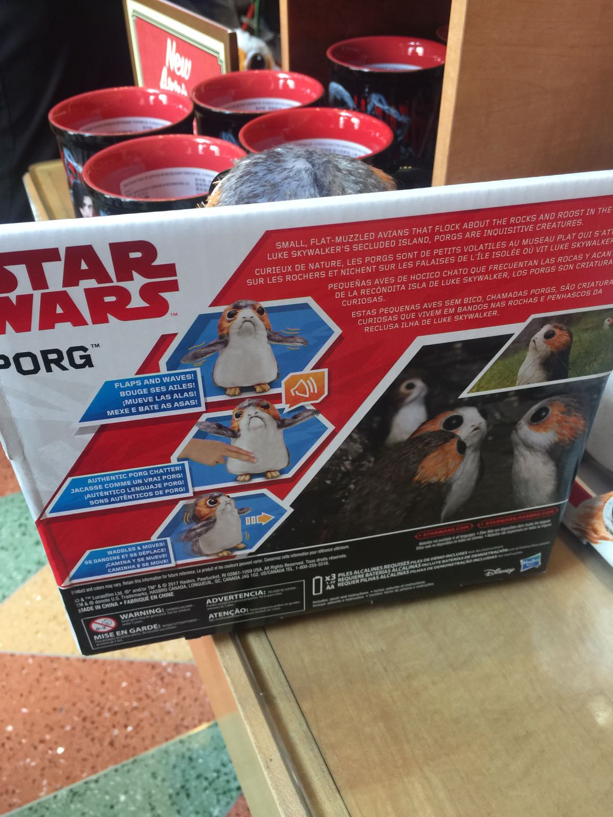 Disney Parks Star Wars Porg Talking Plush Figure by Hasbro New with Box