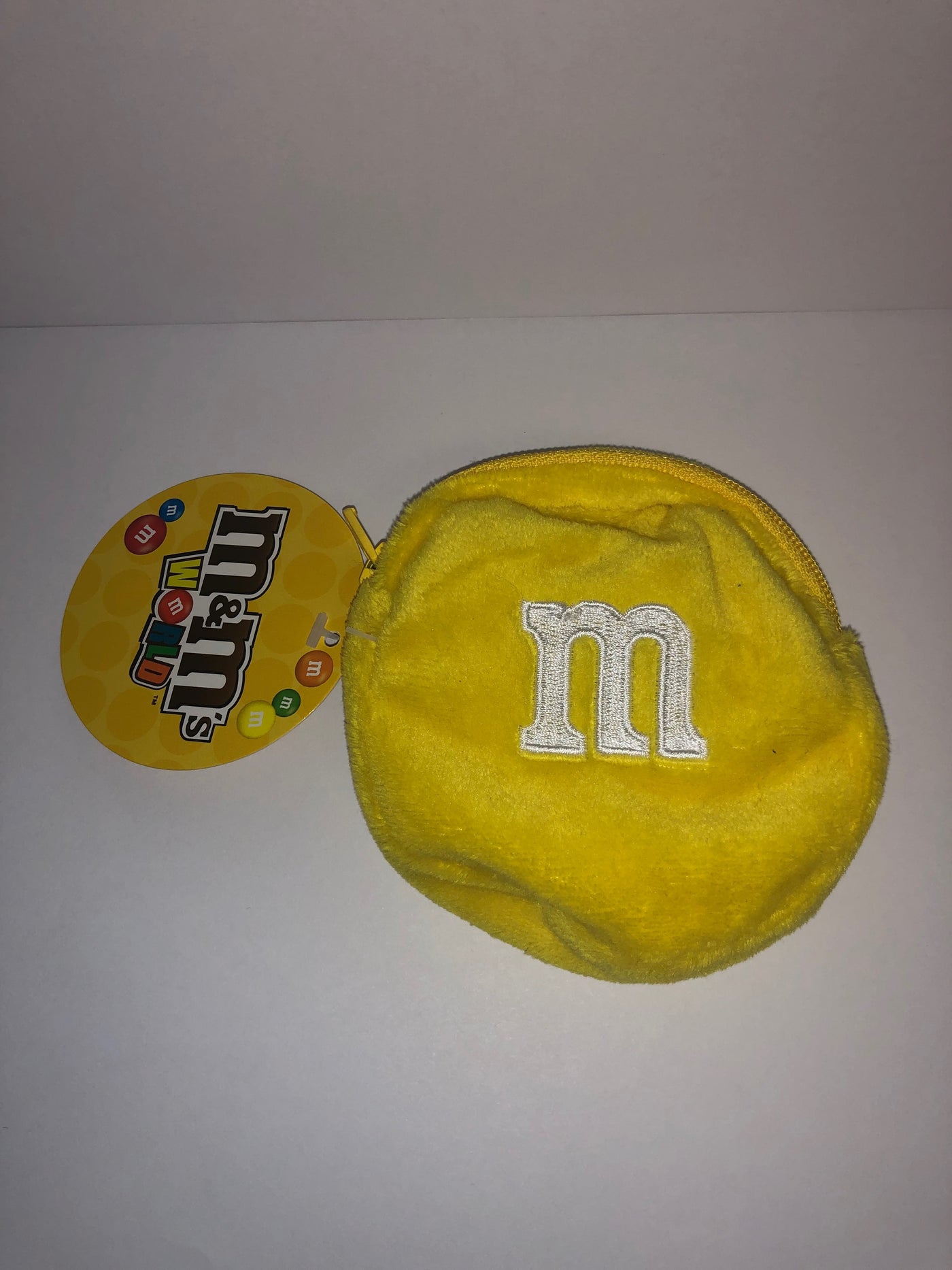 M&M's World Yellow Character Coin Purse Plush New with Tags