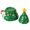 Hallmark Peanuts Snoopy With Christmas Tree Stacking Salt & Pepper Shakers New