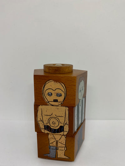 Disney Parks Star Wars Galaxy's Edge Wooden Game Leia Chewbacca C-3PO New