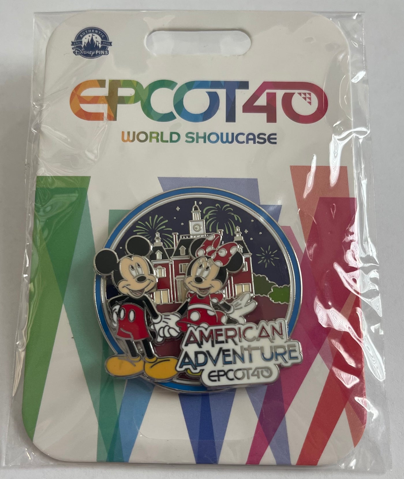 Disney Parks Epcot 40th World Showcase American Adventure Coco Mickey Minnie Pin