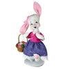Annalee Dolls 2022 Easter Spring 8in Girl Bunny with Basket Plush New with Tag