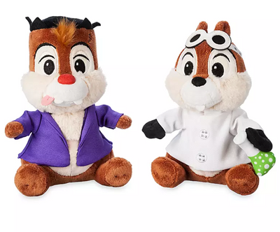 Disney Parks Happy Halloween Chip 'n Dale Frankenstein Plush Set New with Tags
