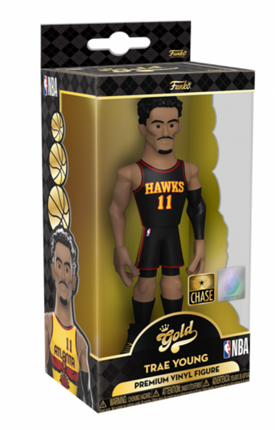 Funko 5" Vinyl Gold Nba Trae Young Hawks Black Chase New with Box