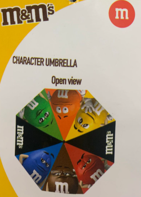 M&M's World All Characters Compact Umbrella New with Tags