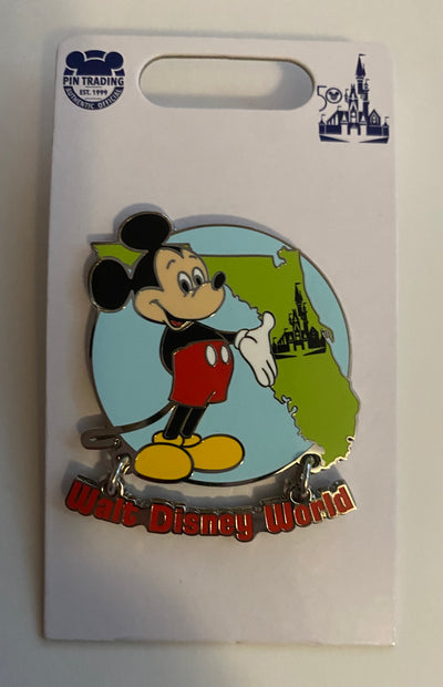 Disney WDW 50th Magical Celebration Mickey Florida Pin New with Card