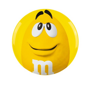 M&M's World 2020 Yellow Character Big Face Dinner Plate New