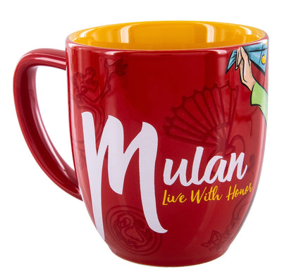 Disney Parks Princess Mulan Portrait Live with Honor Ceramic Coffee Mug New