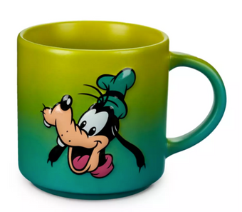 Disney Parks Goofy and Pluto Two Tones Green Ceramic Coffee Mug New With Tag