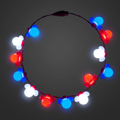 Disney Parks Mickey Mouse Americana Light-Up Necklace New with Tags