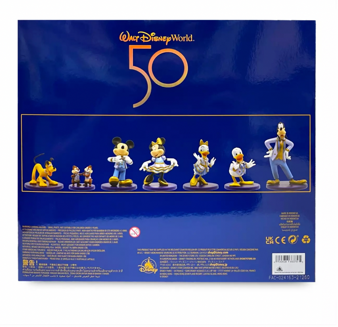 Disney Parks WDW 50th Mickey and Friends Collectible Figures Set
