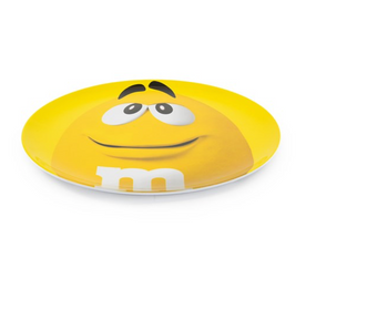 M&M's World 2020 Yellow Character Big Face Dinner Plate New