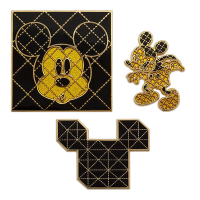 Disney Store Mickey Memories August Pin Set of 3 Limited Release New with Card