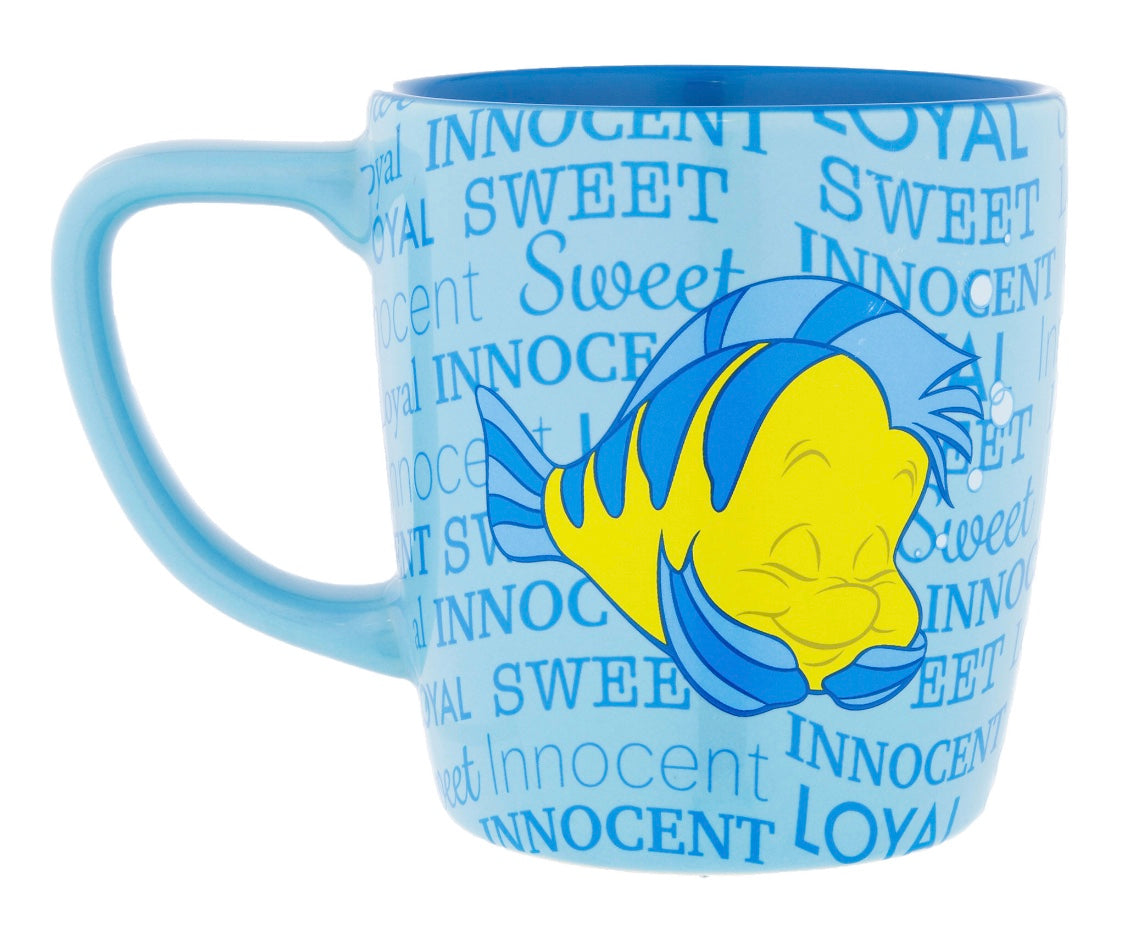 Disney Parks Flounder Innocent Personality Ceramic Coffee Mug New
