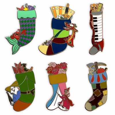 Disney Parks 24 Day Holiday Countdown Calendar Mystery Pin Set 2021 New