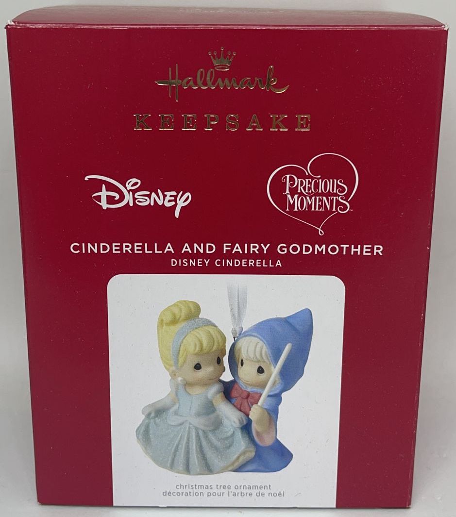 Hallmark 2021 Disney Cinderella Fairy Godmother Precious Moments Ornament New