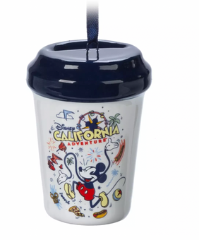 Disney Starbucks Mickey California Adventure Cup Christmas Ornament New with Tag