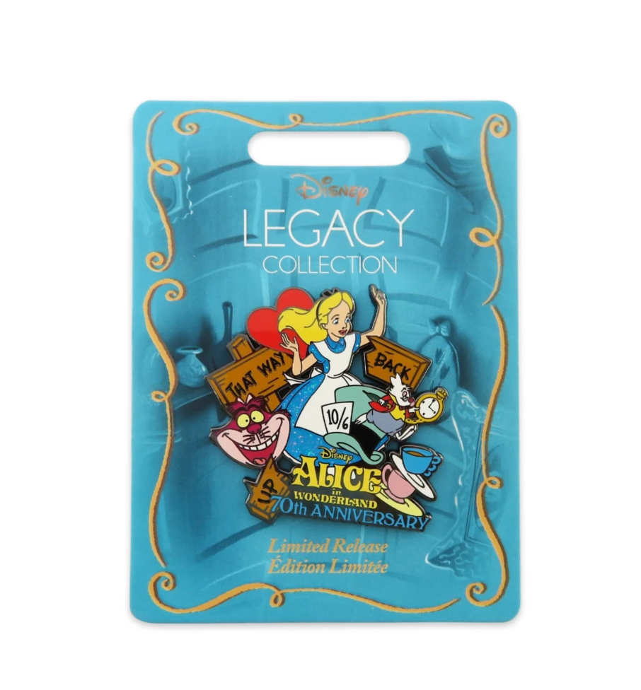 Disney Alice in Wonderland 70th Anniversary Limited Release Pin New with Card