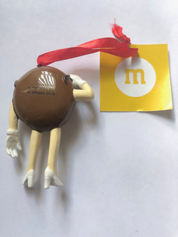 M&M's World Brown Character Resin Christmas Ornament New with Tag