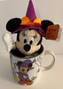 Disney Minnie Mouse Witch Halloween Coffee Mug With Plush New
