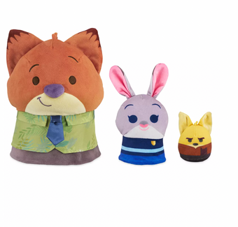 Disney Zootopia Finnick Judy Hopps and Nick Wilde Nesting Plush Set New with Tag