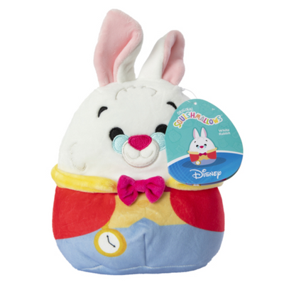 Disney White Rabbit Squishmallows 6.5inc Alice in Wonderland Plush New with Tag