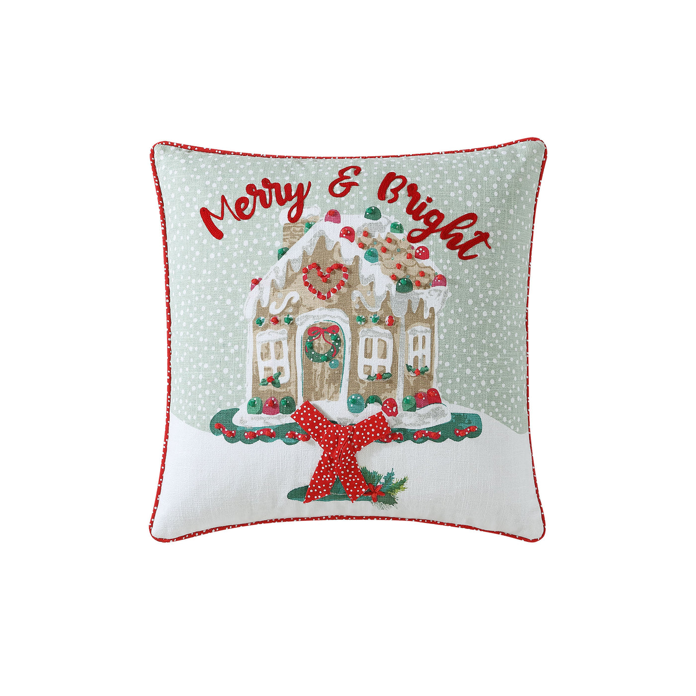 The Pioneer Woman Decorative Throw Pillow Holiday Gingerbread House New with Tag