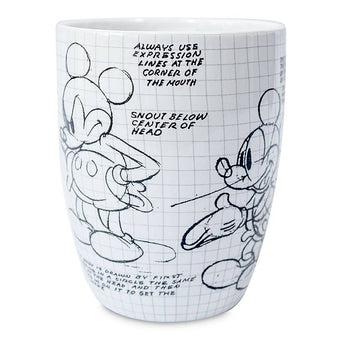 Disney Mickey Mouse Sketch and Animation Tips Mug New