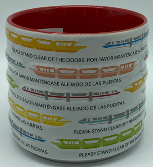Disney Parks Monorail Please Stand Clear of the Doors Por Favor Coffe Mug New