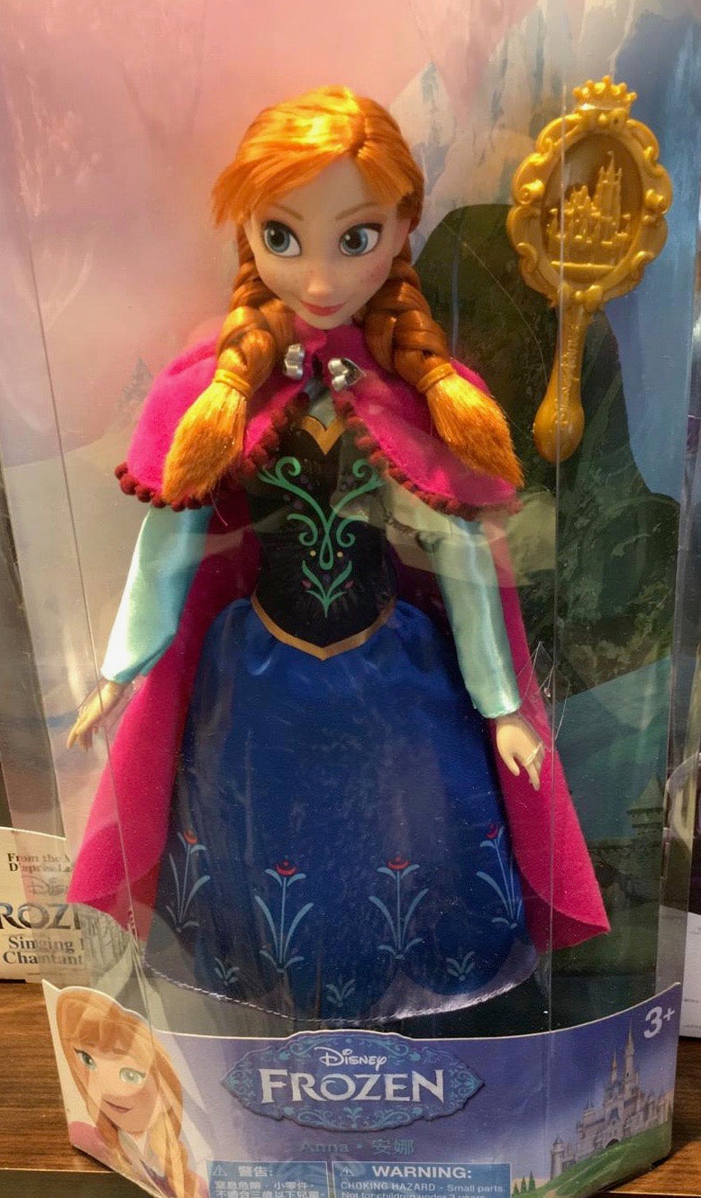 Disney Parks Frozen Anna Doll with Brush New Edition New with Box
