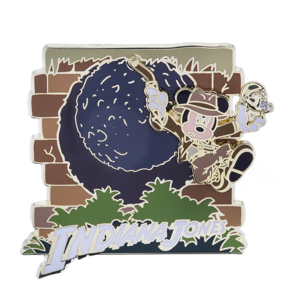 Disney Parks Mickey as Indiana Jones Swinging Pin New with Card
