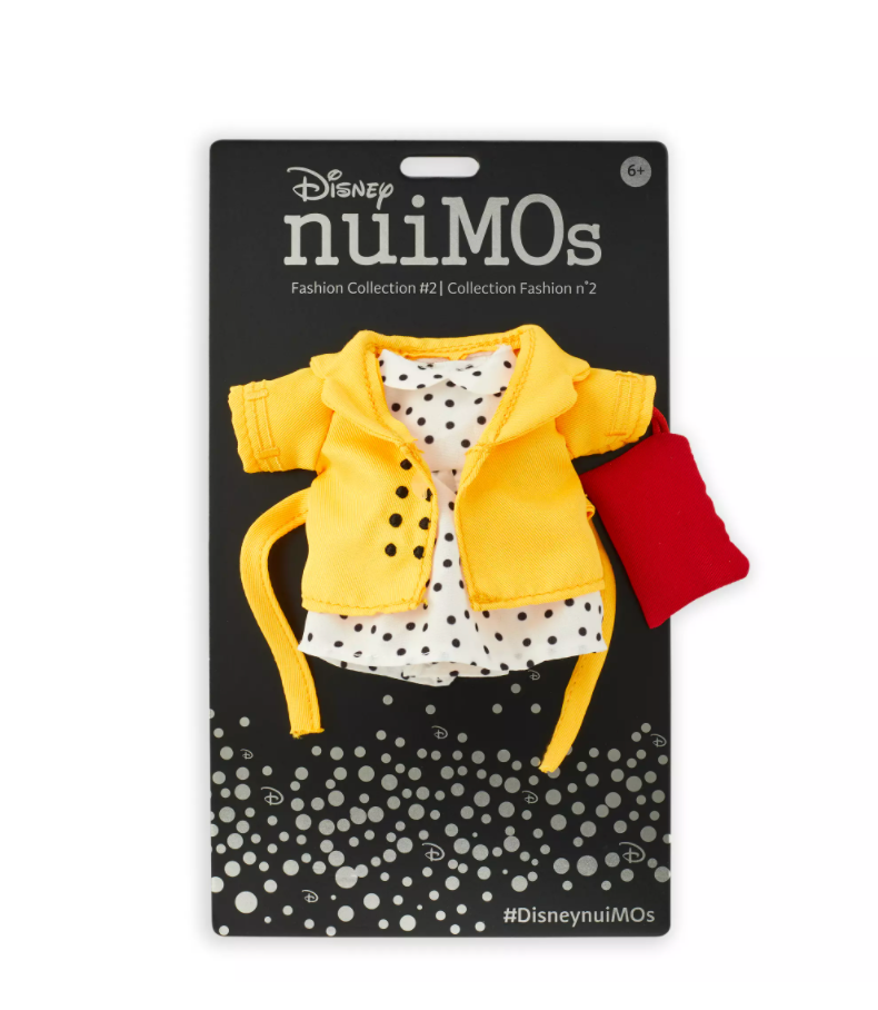 Disney NuiMOs Outfit Yellow Coat with Polka Dot Dress and Red Clutch New w Card