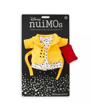 Disney NuiMOs Outfit Yellow Coat with Polka Dot Dress and Red Clutch New w Card