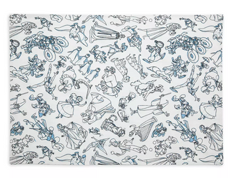 Disney Parks Sleeping Beauty Castle Ink & Paint Reversible Placemat New with Tag