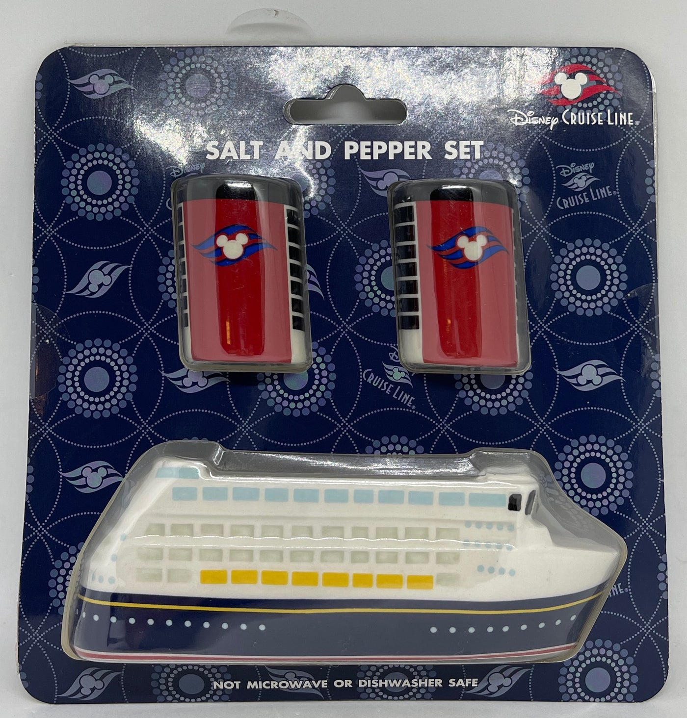 Disney Cruise Line Mickey Icon Ship Salt and Pepper Set New with Box