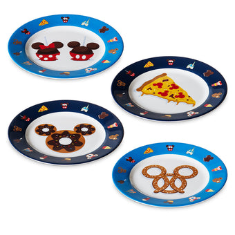 Disney Parks Food Icons Mickey and Friends Plate Set New with Box