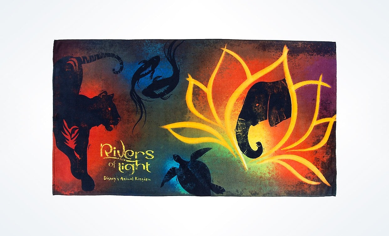 Disney Parks Animal kingdom Rivers of Lights Beach Towel New with Tags