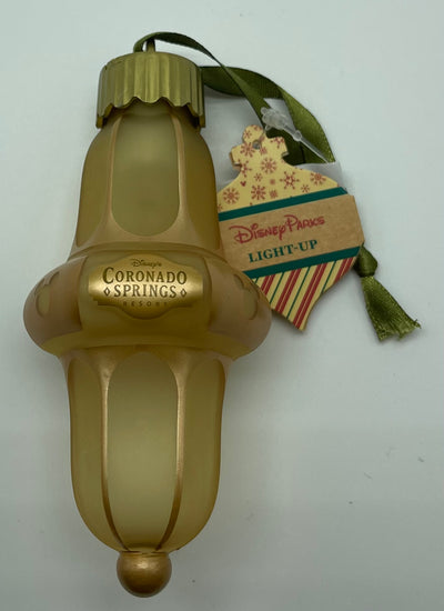 Disney Parks Coronado Springs Light Up Lantern Glass Christmas Ornament New