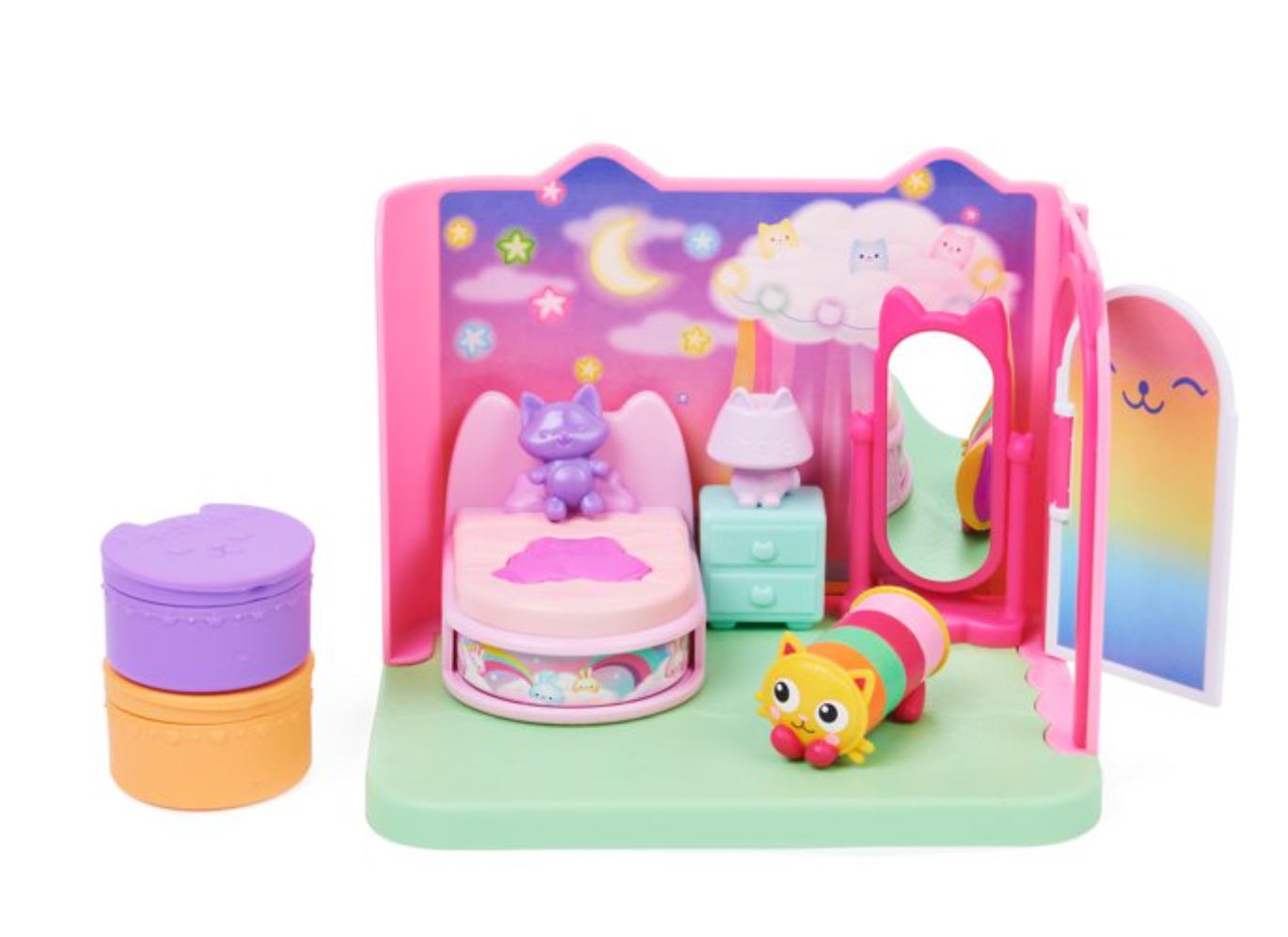 Dreamworks Gabby’s Dollhouse Pillow Cat’s Sweet Dreams Bedroom Playset New