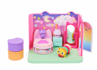 Dreamworks Gabby’s Dollhouse Pillow Cat’s Sweet Dreams Bedroom Playset New